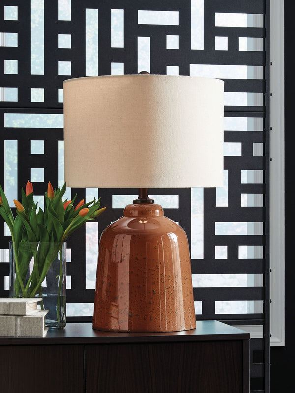 Aaleahya Rust Glass Table Lamp
