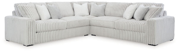 Stupendous Alloy Corduroy Symmetrical Sectional Living Room Set / 3pc