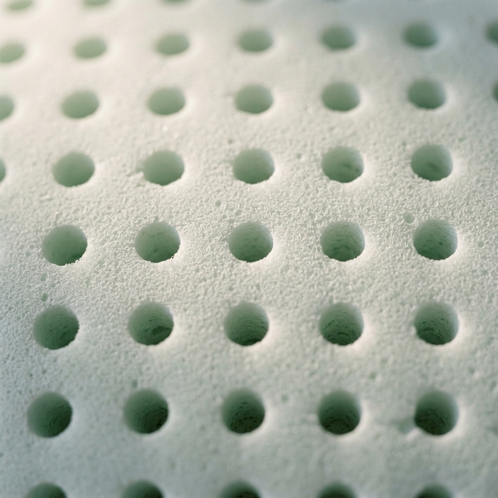 Ventilated open-cell foam — airflow perforations