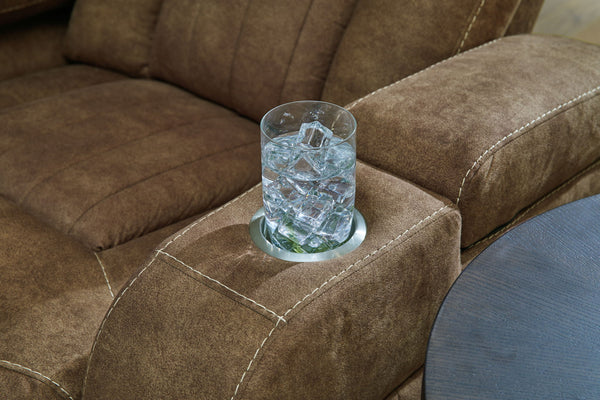 Wolfridge - Power Reclining Sofa With Adj Headrest - Brindle