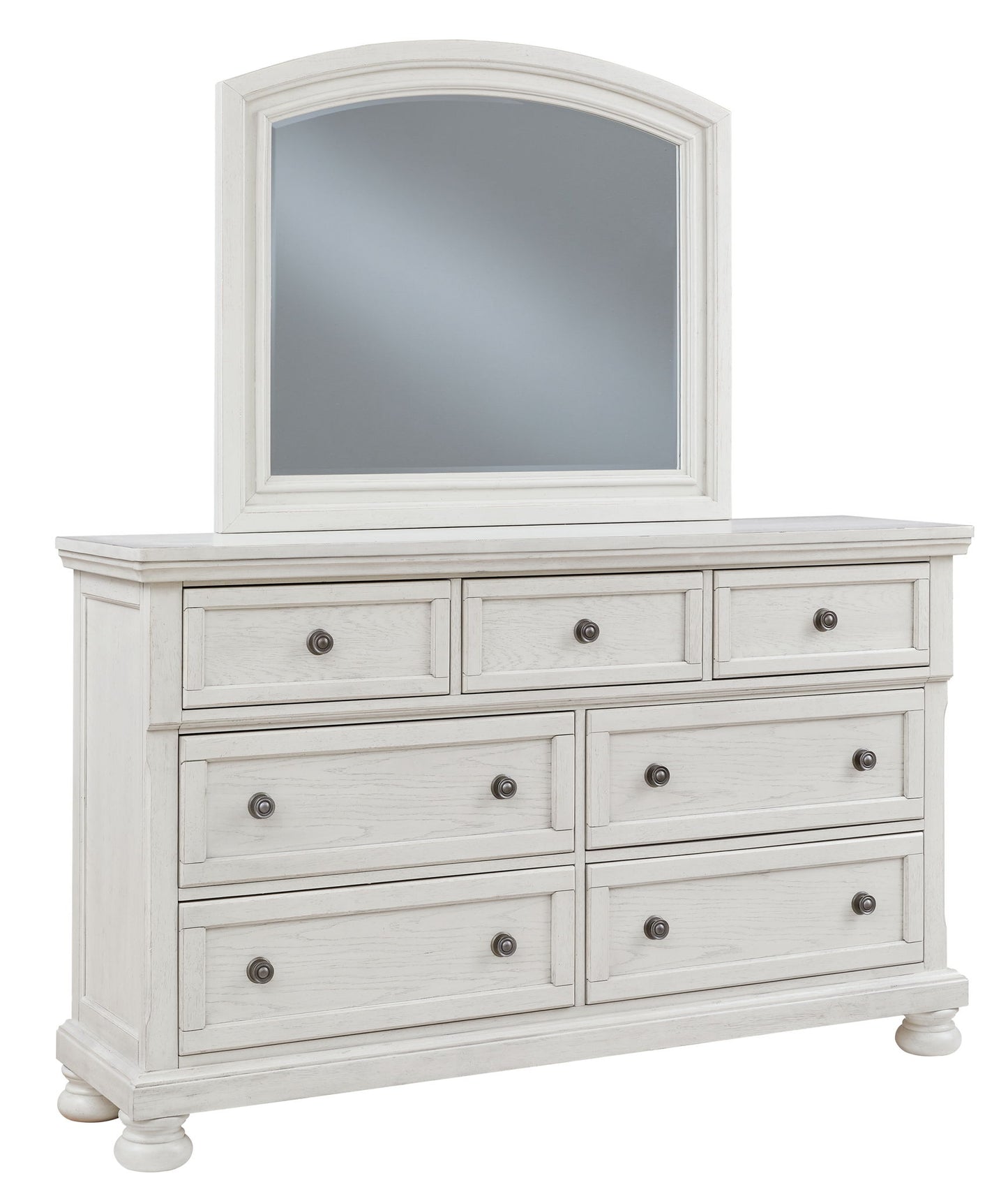 Robbinsdale Antique White Dresser & Mirror