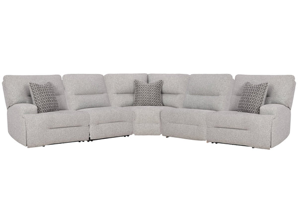 Acklen Place Pewter 5-Piece Power Reclining Sectional