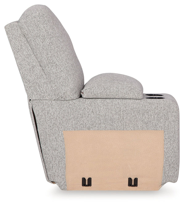 Acklen Place Pewter 6-Piece Power Reclining Sectional and Power Recliner