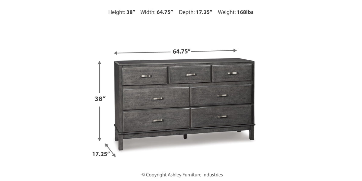 Caitbrook Gray Dresser dimensions