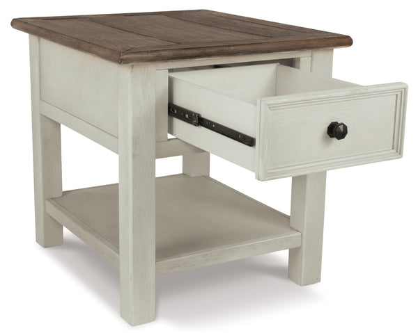 Bolanburg Oak & White End Table