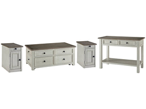 Bolanburg Two-tone Coffee Table and 2 Chairside End Tables with Console