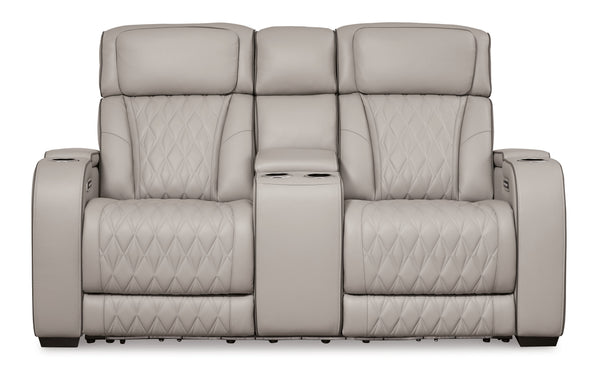 PWR REC LOVESEAT/CON/ADJ/Boyington/Gray