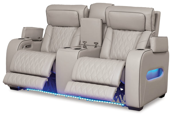 Boyington Gray Power Reclining Living Room Set