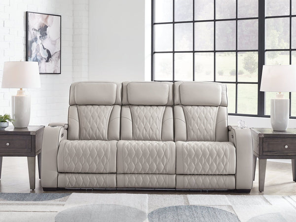 Boyington Black Power Reclining Sofa and Recliner
