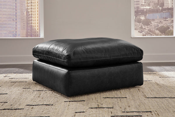 Emilia Black Leather 5pc Modular Sectional Living Room Set