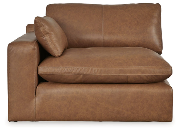 Emilia Caramel 3-Piece Sectional and 2 Ottomans