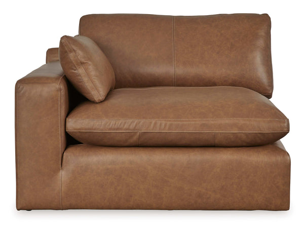 Emilia Caramel Leather 4pc Modular Sectional Sofa