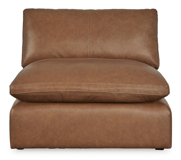 Emilia Caramel Leather 4pc Modular Sectional Sofa
