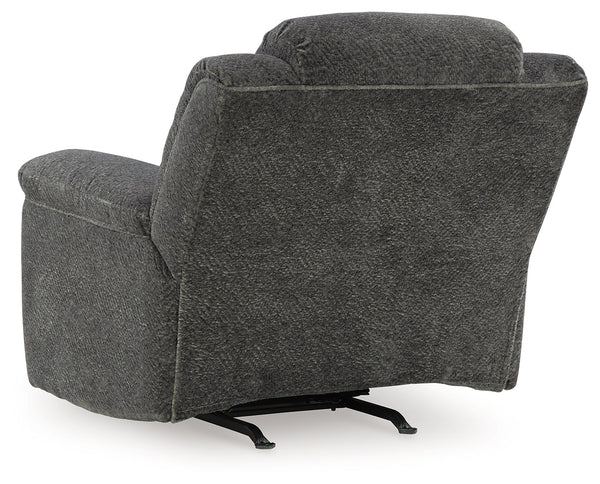 Frohn Graphite Reclining Loveseat with Console and 2 Recliners