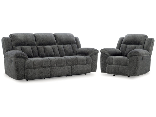 Frohn Graphite Reclining Sofa & Recliner