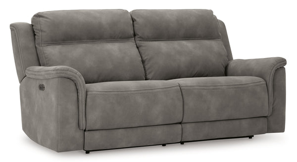 DuraPella Slate Pillow-Arm Reclining Living Room Set