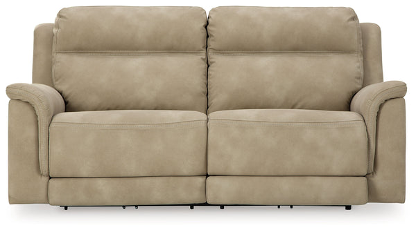 DuraPella Sand Pillow-Arm Power Reclining Sofa
