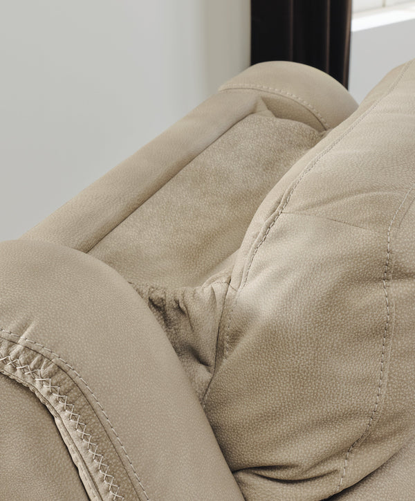 DuraPella Sand Pillow-Arm Power Reclining Sofa
