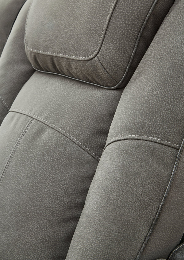DuraPella Box-Arm Power Reclining Sofa with Drop-Down Table
