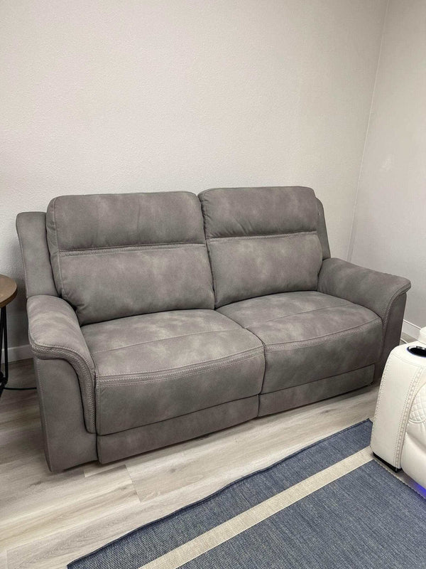 DuraPella Slate Pillow-Arm Power Reclining Sofa