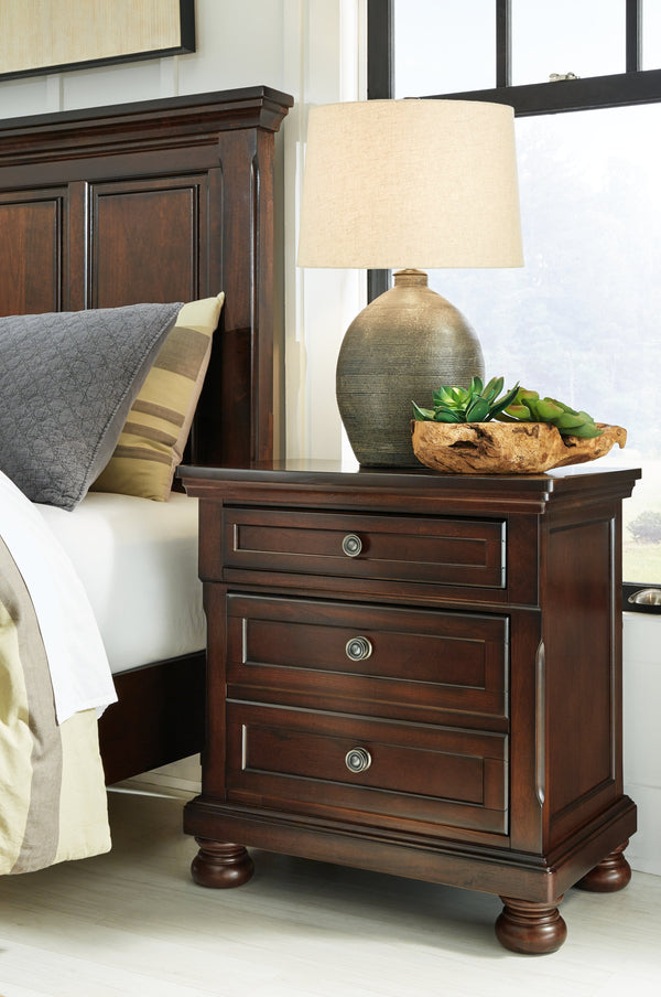 Porter Rustic Brown Two Drawer Nightstand