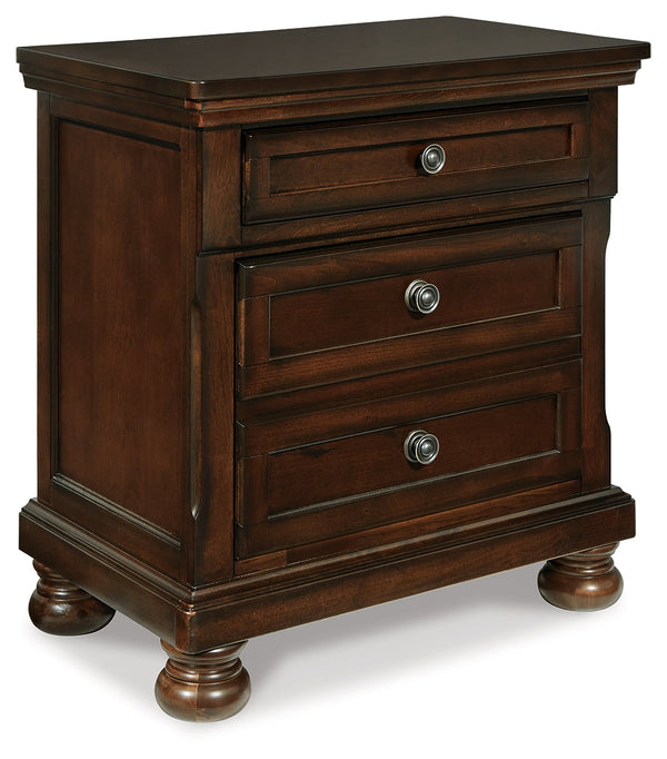 Porter Rustic Brown Two Drawer Nightstand