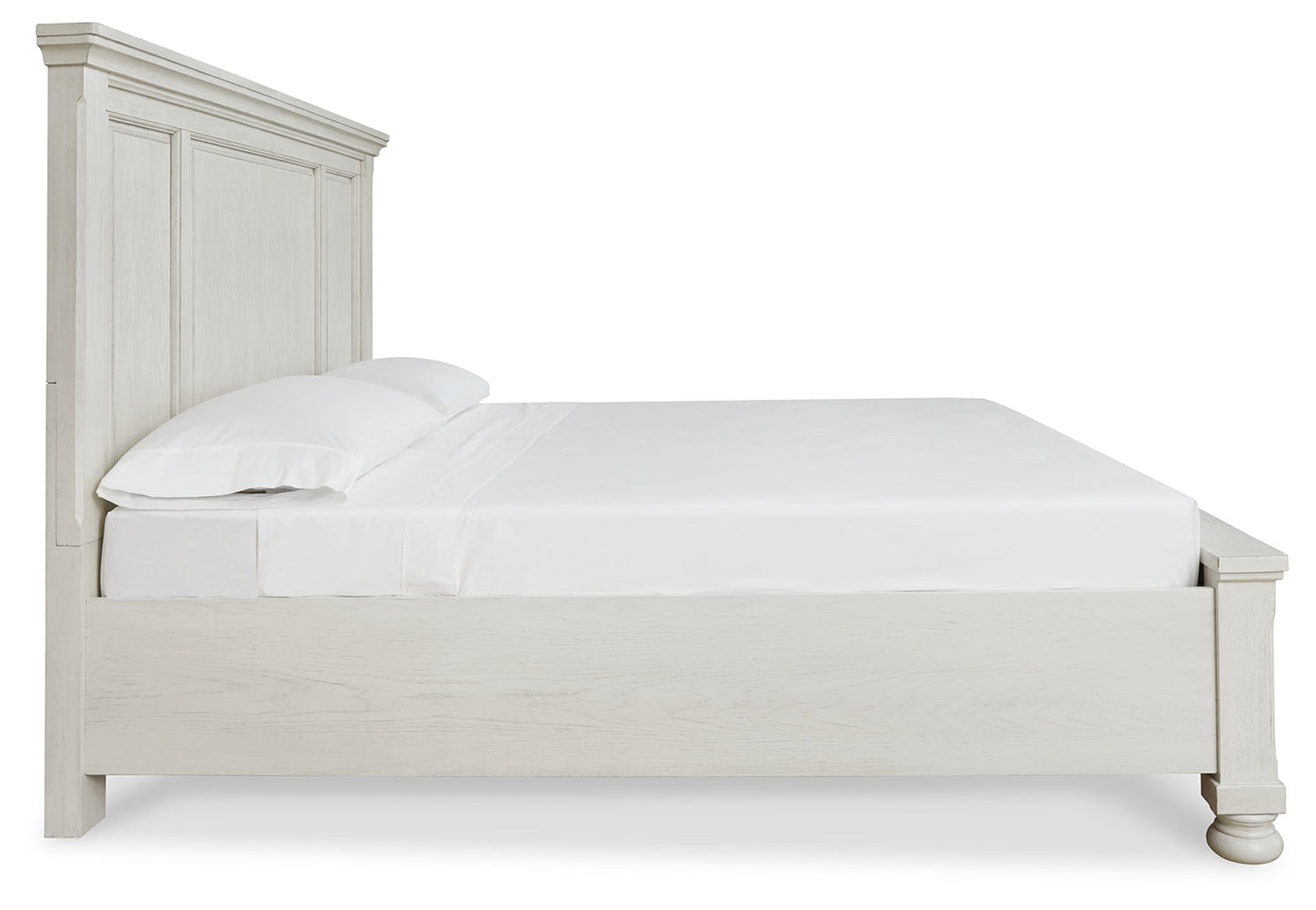Robbinsdale Antique White King Panel Storage Bed