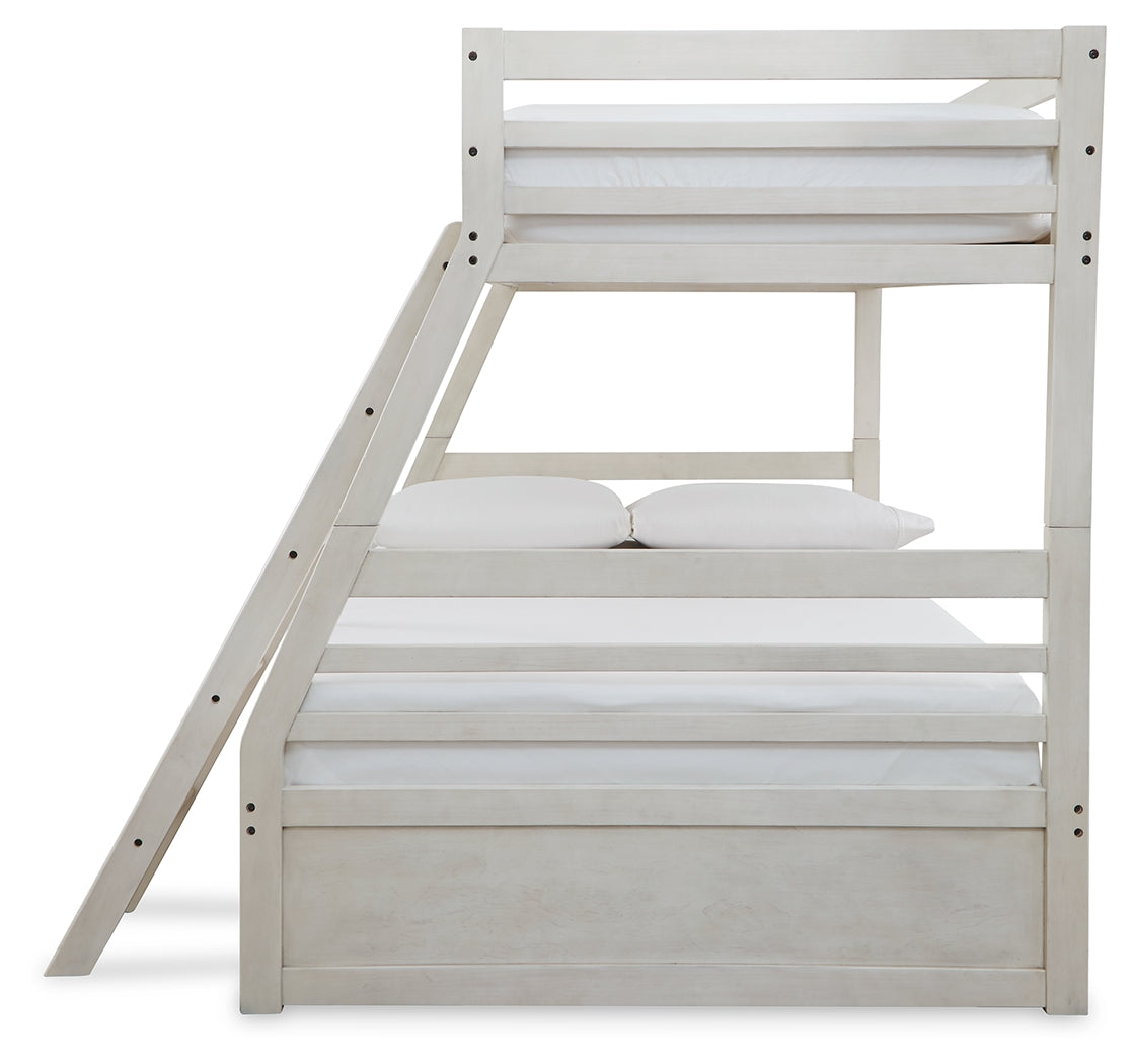 Robbinsdale Antique White Twin over Full Bunk Youth Bed