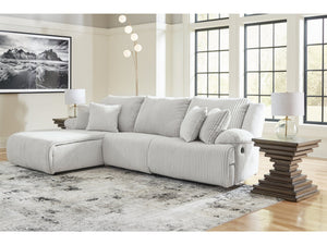 Top Tier Left Shape Alloy 3-Piece Sectional Sofa Chaise