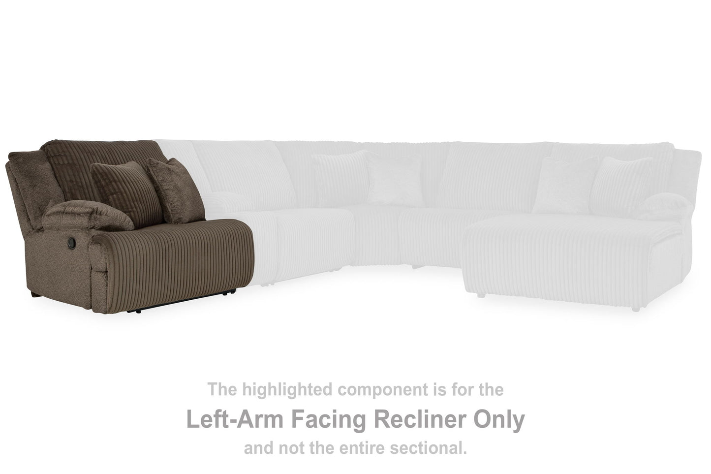Ashley Top Tier LAF Zero Wall Recliner - Chocolate