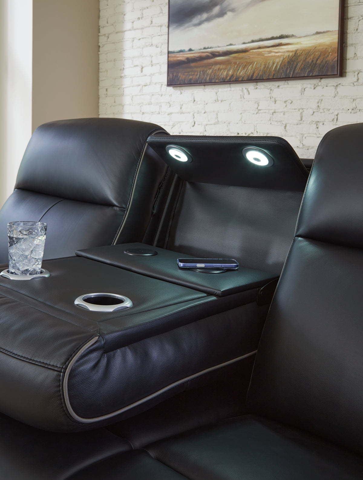 5Z-Comfort Onyx Power Reclining Sofa with Adjustable Headrest