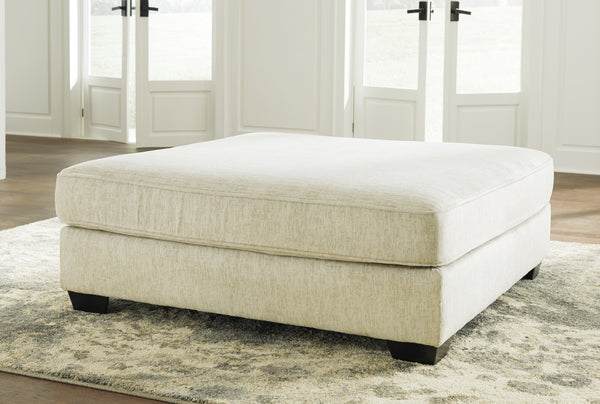 Rawcliffe Parchment Oversized Accent Ottoman