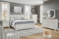 Robbinsdale Antique White Dresser & Mirror