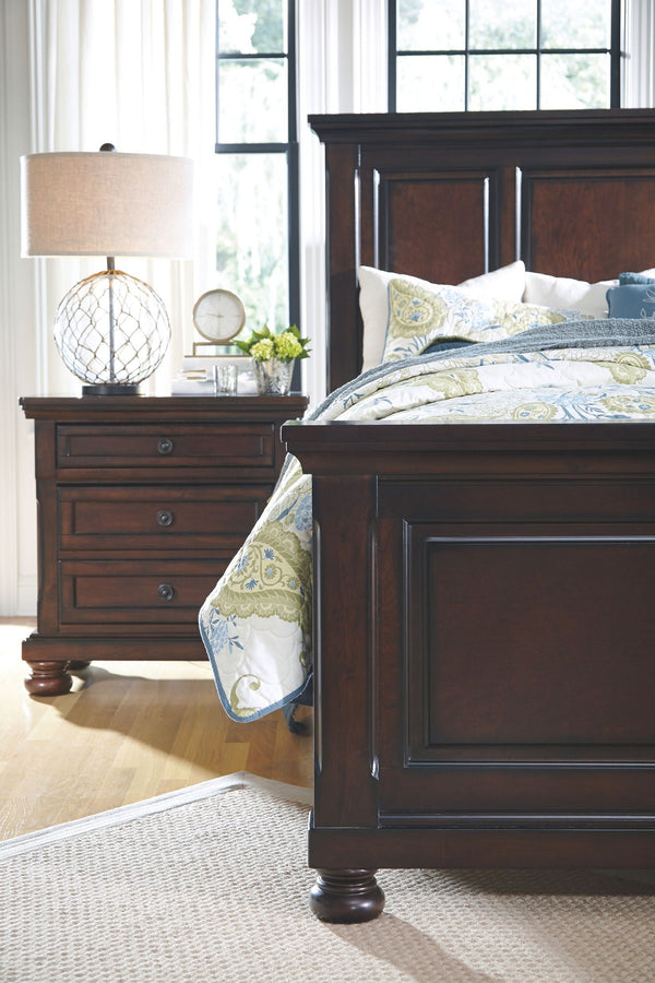 Porter Rustic Brown Queen Panel Bed
