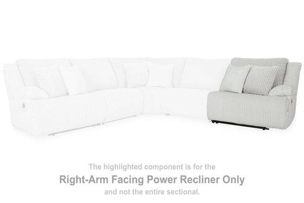 Ashley Top Tier RAF Zero Wall Power Recliner - Alloy