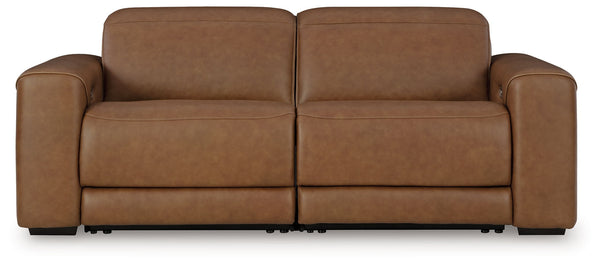 Ashley Magic Man Caramel 2 Piece Power Reclining Sectional Loveseat
