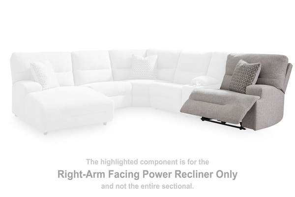 Ashley Acklen Place RAF Zero Wall Power Recliner - Pewter