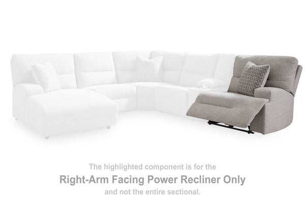 Ashley Acklen Place RAF Zero Wall Power Recliner - Pewter