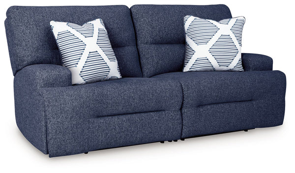 Ashley Acklen Place Navy 2 Piece Power Reclining Sectional Sofa