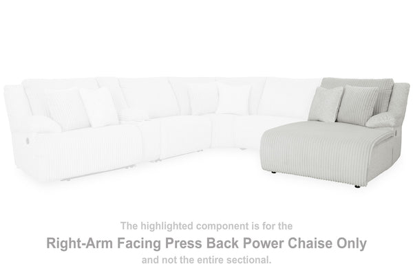 Ashley Top Tier RAF Press Back Power Chaise - Alloy