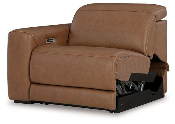 Magic Man Caramel left-arm facing zero wall power recliner
