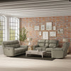 Dual Power Reclining Sofa, Love Seat, and Manual Glider Recliner - Mineral