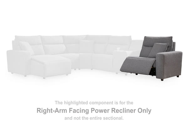 Ashley Modmax II RAF Zero Wall Power Recliner - Salt And Pepper