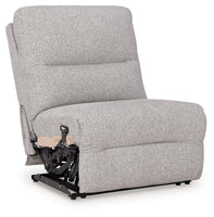 Ashley Acklen Place Power Armless Recliner With Adjustable Headrest - Pewter