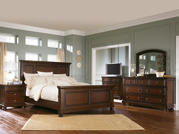 Porter Rustic Brown Cal. King Panel Bed