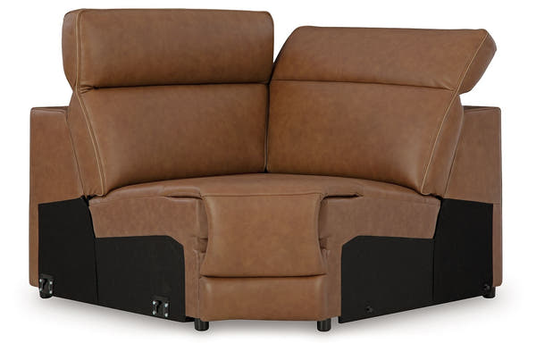 Magic Man Caramel wedge with manual headrest, headrests raised