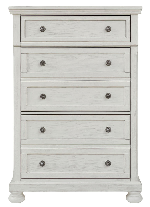 Ashley Robbinsdale Five Drawer Chest - Antique White