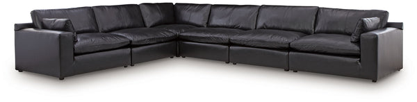 Ashley Emilia Black 7-Piece Sectional Sofa