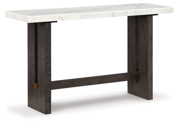 Ashley Burkhaus Sofa Table - White / Dark Brown
