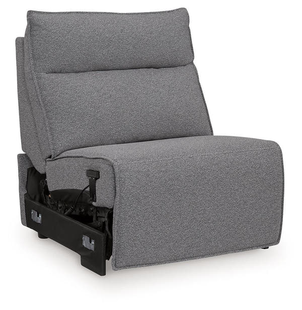 Modmax II Salt and Pepper power armless recliner with adjustable headrest
